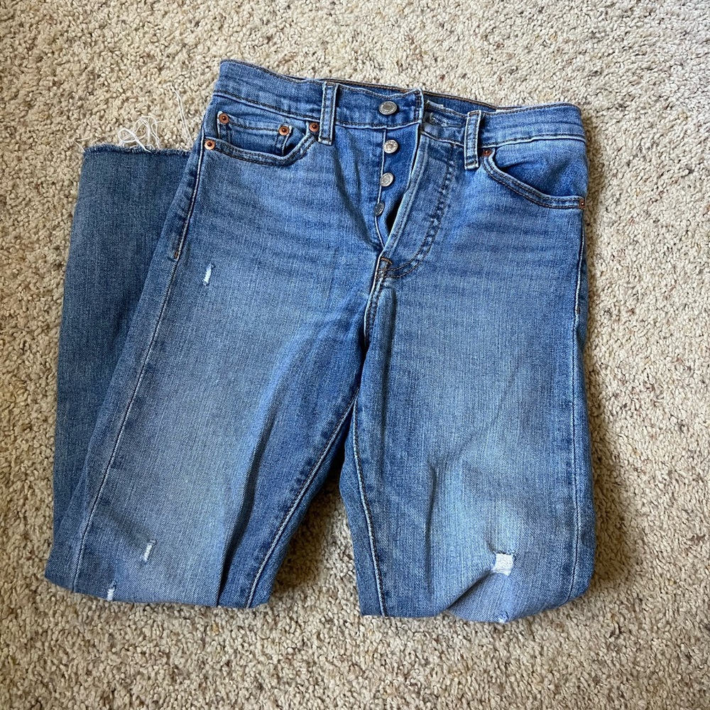 Distressed Blue Jeans - Picture 5 of 5